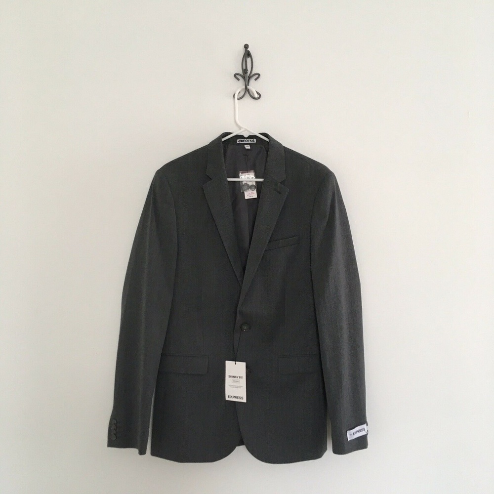 Express Innovator Skinny Fit Wool Jacket Size 38L